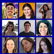 students on Zoom award ceremony